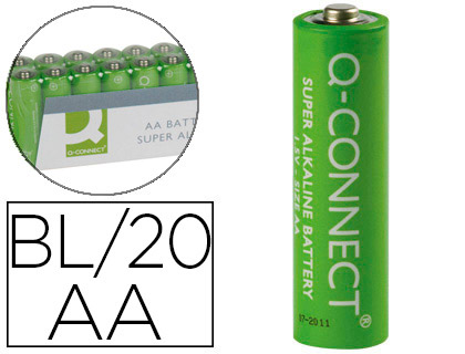 20 pilas alcalinas Q-Connect AA LR6